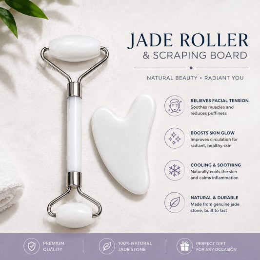 GlowLift 2-in-1 Jade Roller & Gua Sha Facial Set