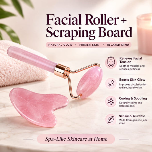 GlowLift 2-in-1 Jade Roller & Gua Sha Facial Set