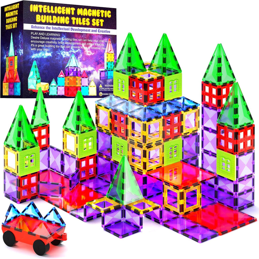 Magnetic Building Blocks Tiles STEM Toy Set 57PC