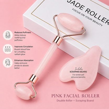 YFY-GlowLift 2-in-1 Jade Roller & Gua Sha Facial Set