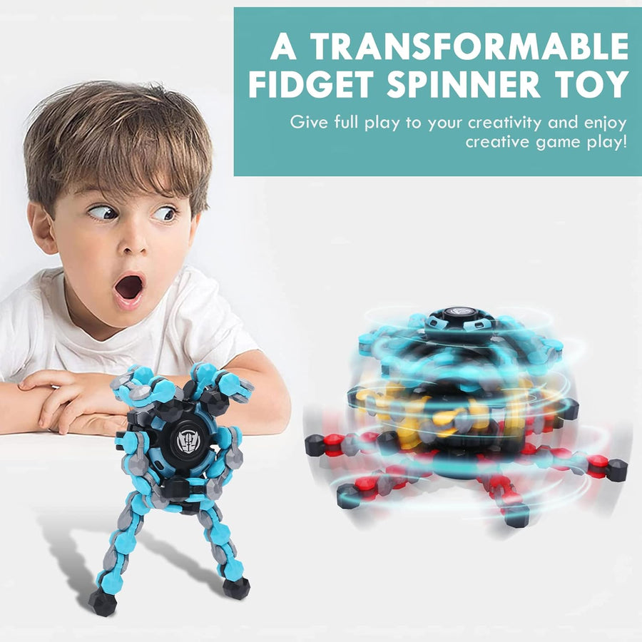 NEW Transformable Sensory Fidget Spinner Toy, Funny DIY Spin Top Hand Finger Spinner Creative