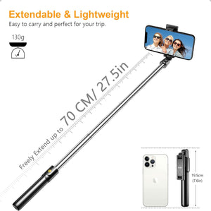 Selfie Stick, 4 in 1 Bluetooth Selfie Stick Tripod, Extendable and Portable Selfie Stick