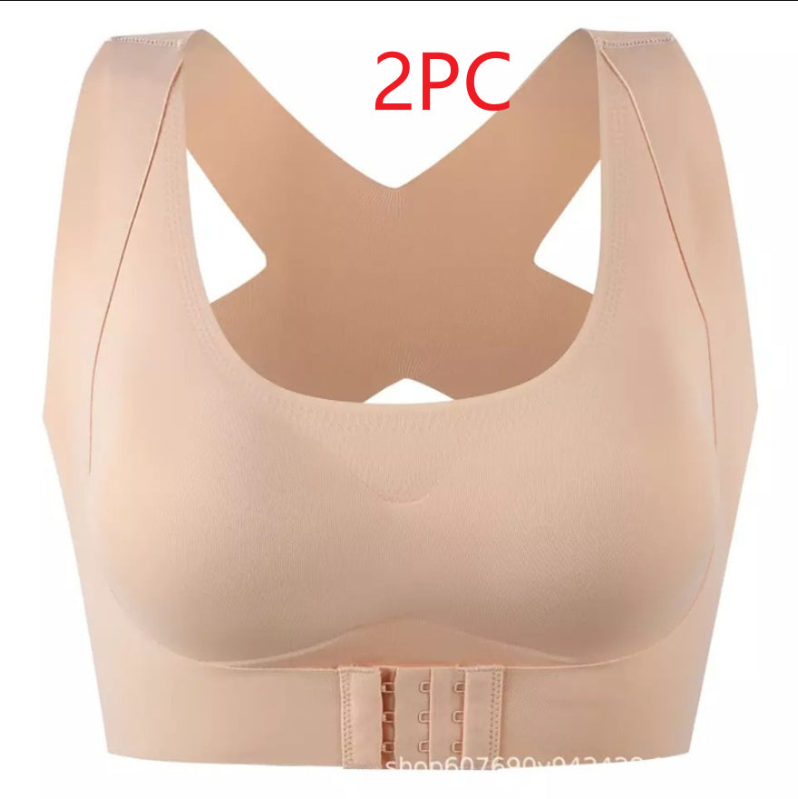 Posture Corrector Bra For Women  2-in-1 Breast Lifter & Back Support Front Closure Sports Shaper