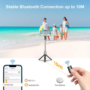 Selfie Stick, 4 in 1 Bluetooth Selfie Stick Tripod, Extendable and Portable Selfie Stick