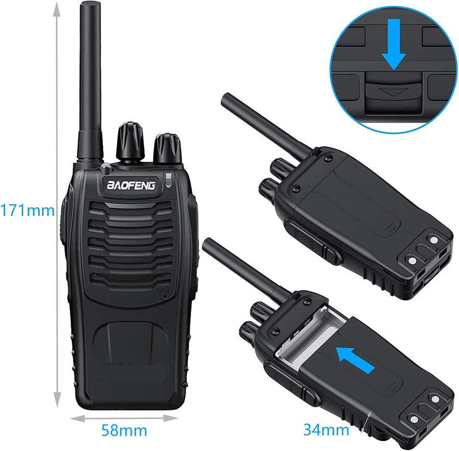 2 way radio long range,16 Channel Portable walkie talky adult,rechargeable walkie talkies