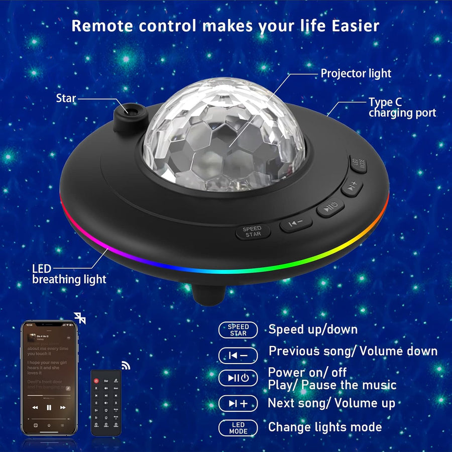 Galaxy Projector Light, Ocean Wave LED Lamp