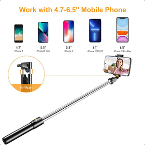 Selfie Stick, 4 in 1 Bluetooth Selfie Stick Tripod, Extendable and Portable Selfie Stick