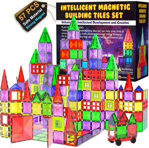 Magnetic Building Blocks Tiles STEM Toy Set 57PC