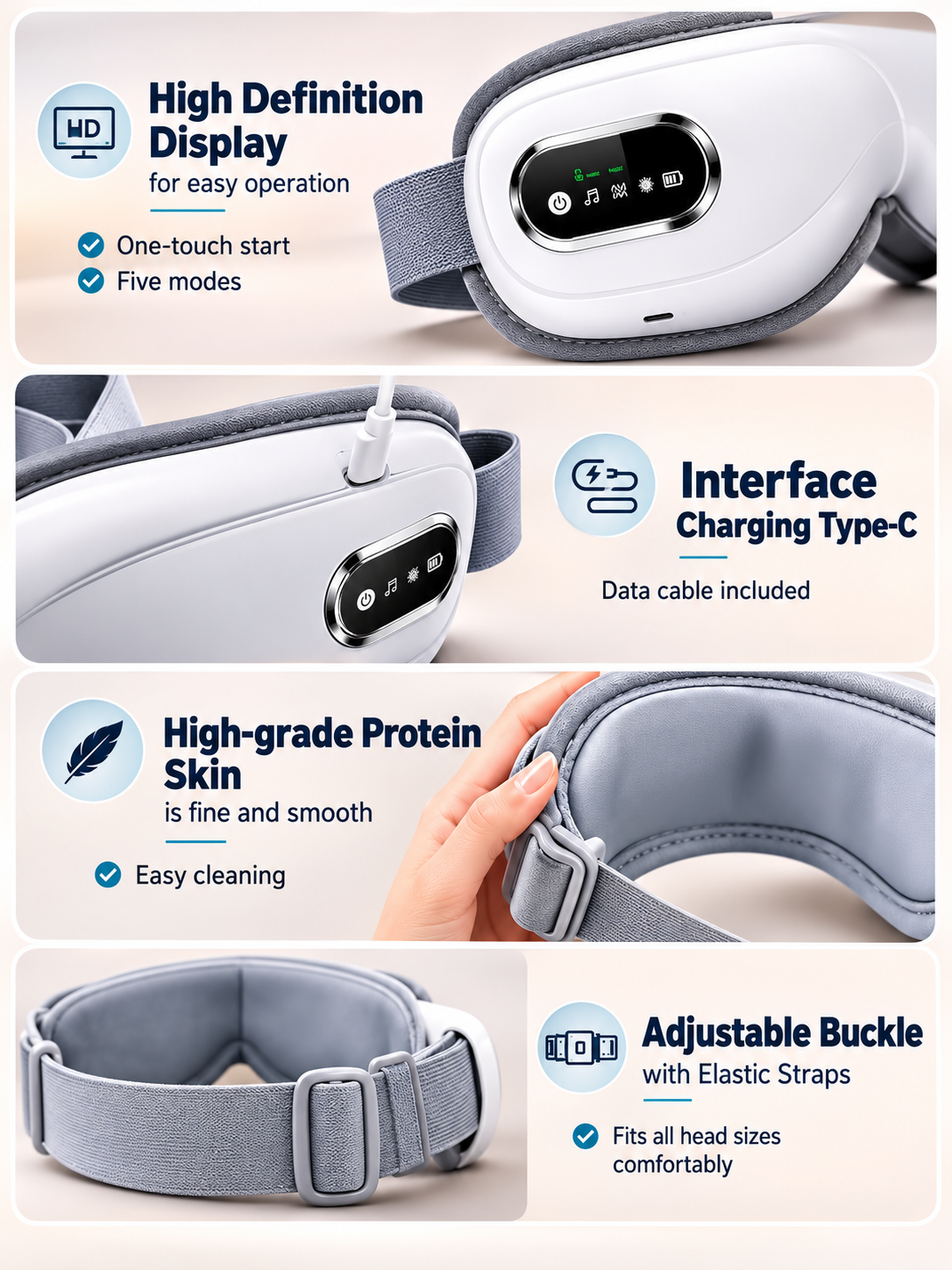 VisionEase Smart Heated Eye Massager