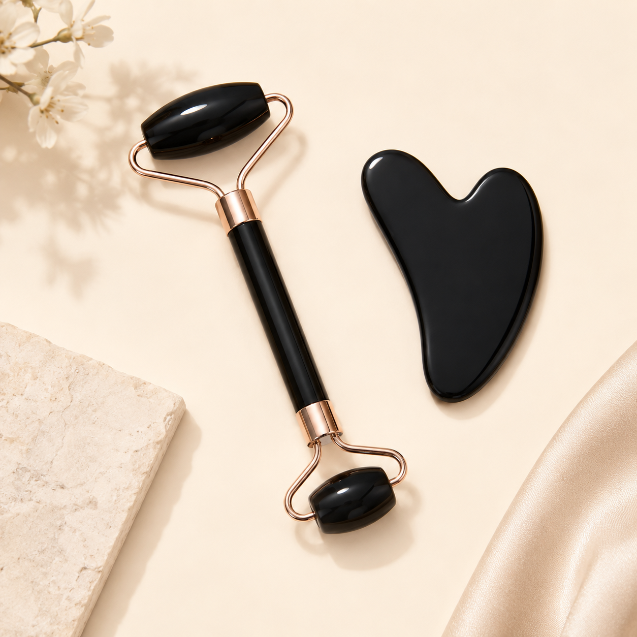 YFY-GlowLift 2-in-1 Jade Roller & Gua Sha Facial Set