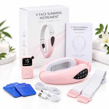 V-Line Face Slimming Lifting Device Massager Skin Rejuvenation Shaping Beauty Instrument Electric Reduce Double Chin Belt