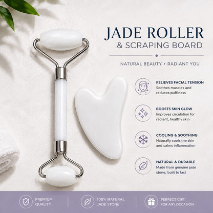 YFY-GlowLift 2-in-1 Jade Roller & Gua Sha Facial Set