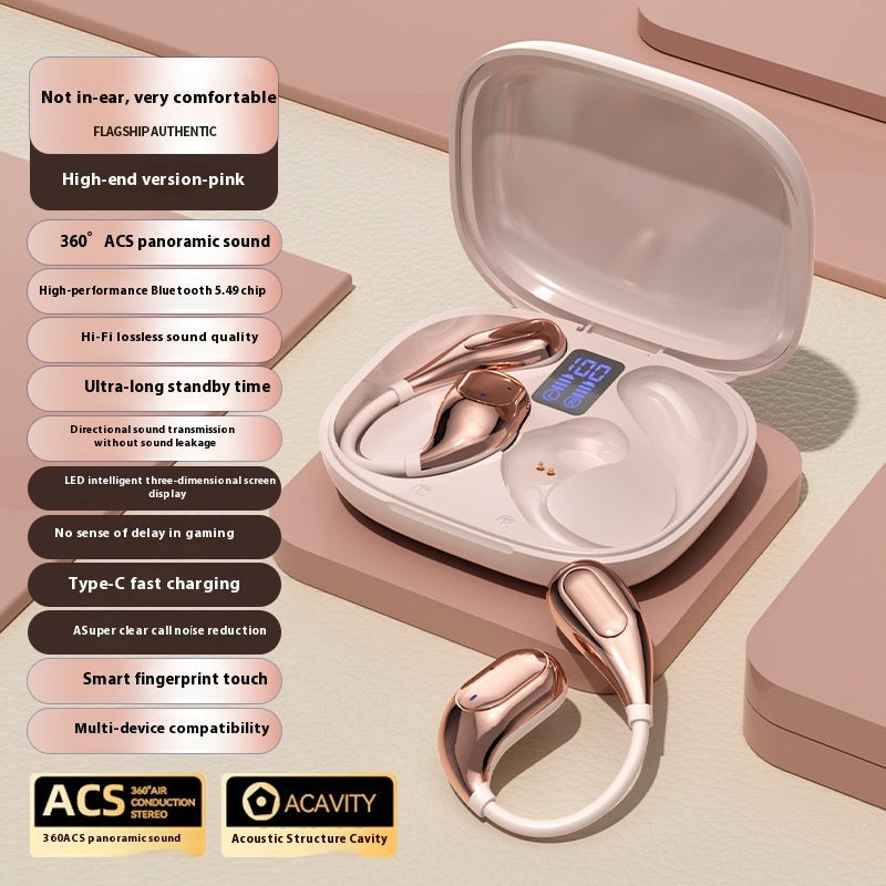 New Open Wireless Bluetooth Headset 0 Sense Wear Ultra-long Life Battery Game Sports Sweat-proof Unisex