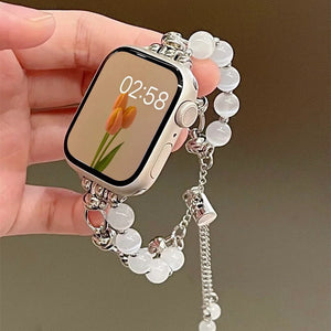 Classic Style Opal Bead Metal Strap For Women