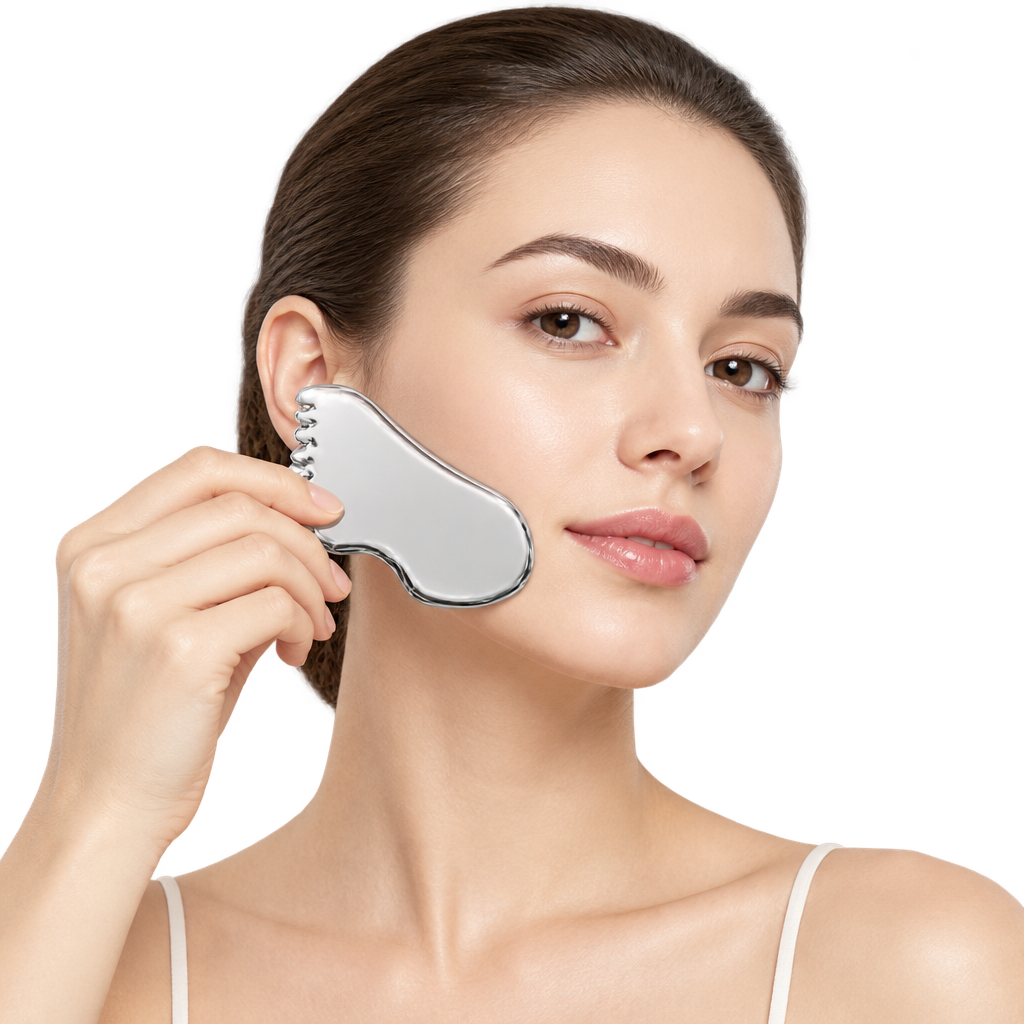 Gua Sha Stainless Steel, Metal Face Gua Sha for Jawline Sculpting,